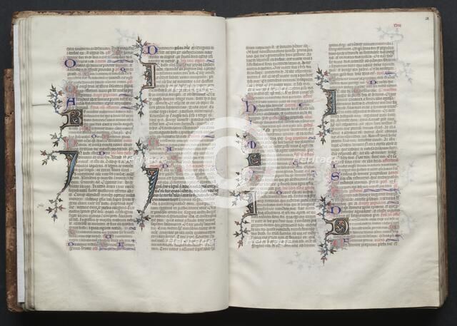 The Gotha Missal: Fol. 28r, Text, c. 1375. Creator: Master of the Boqueteaux (French); Workshop, and.