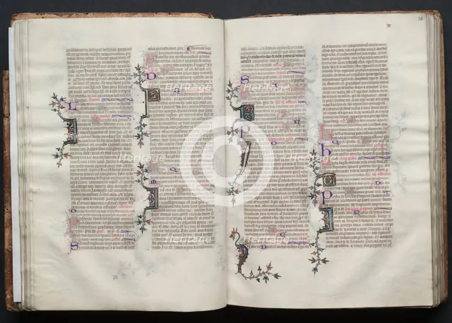 The Gotha Missal: Fol. 30r, Text, c. 1375. Creator: Master of the Boqueteaux (French); Workshop, and.