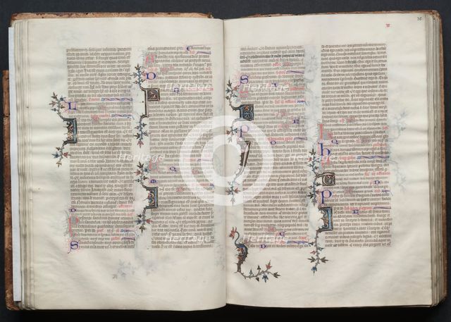 The Gotha Missal: Fol. 30r, Text, c. 1375. Creator: Master of the Boqueteaux (French); Workshop, and.