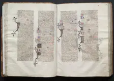 The Gotha Missal: Fol. 32v, Text, c. 1375. Creator: Master of the Boqueteaux (French); Workshop, and