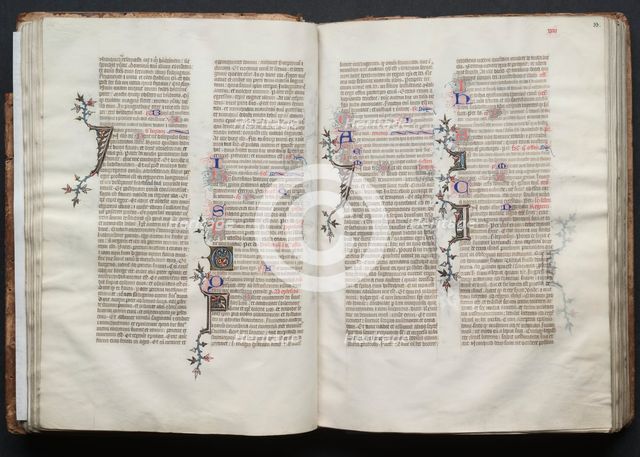 The Gotha Missal: Fol. 32v, Text, c. 1375. Creator: Master of the Boqueteaux (French); Workshop, and.