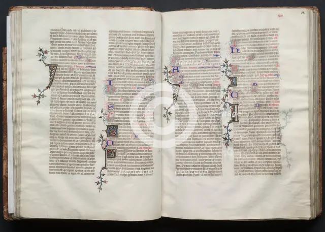 The Gotha Missal: Fol. 33r, Text, c. 1375. Creator: Master of the Boqueteaux (French); Workshop, and.