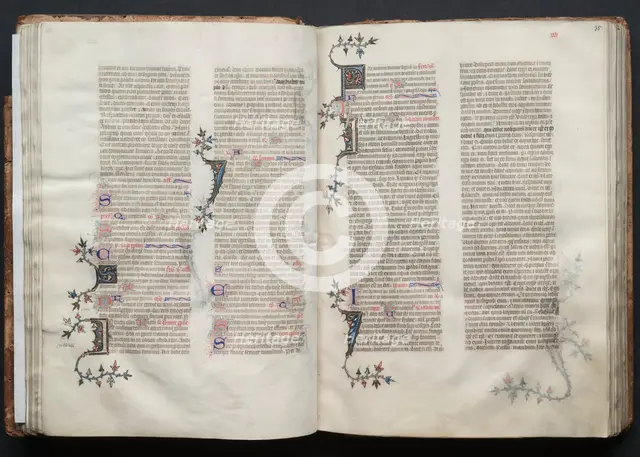 The Gotha Missal: Fol. 34v, Text, c. 1375. Creator: Master of the Boqueteaux (French); Workshop, and.