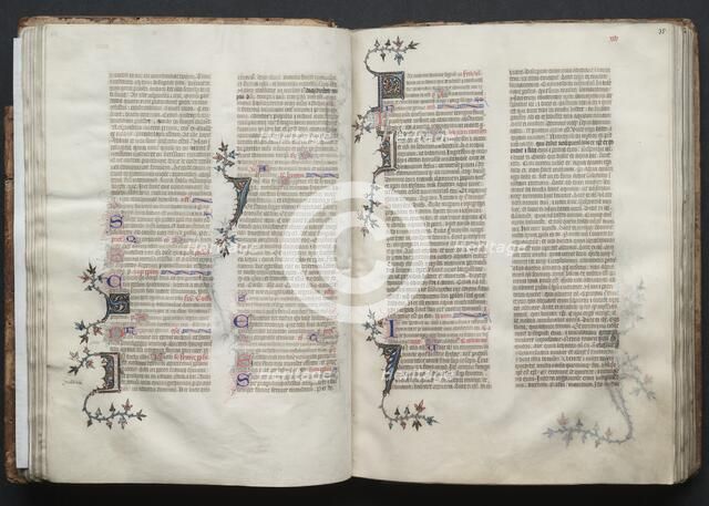The Gotha Missal: Fol. 34v, Text, c. 1375. Creator: Master of the Boqueteaux (French); Workshop, and.