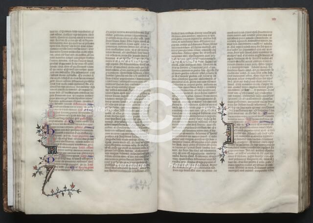 The Gotha Missal: Fol. 35v, Text, c. 1375. Creator: Master of the Boqueteaux (French); Workshop, and.