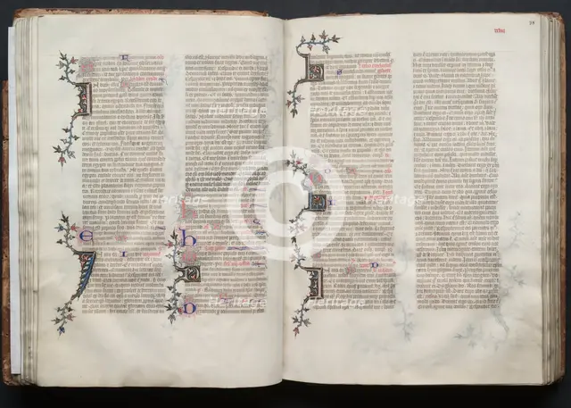 The Gotha Missal: Fol. 37v, Text, c. 1375. Creator: Master of the Boqueteaux (French); Workshop, and.