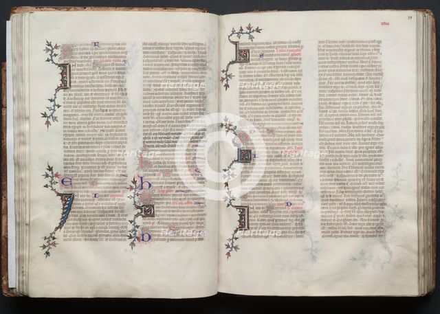 The Gotha Missal: Fol. 37v, Text, c. 1375. Creator: Master of the Boqueteaux (French); Workshop, and.