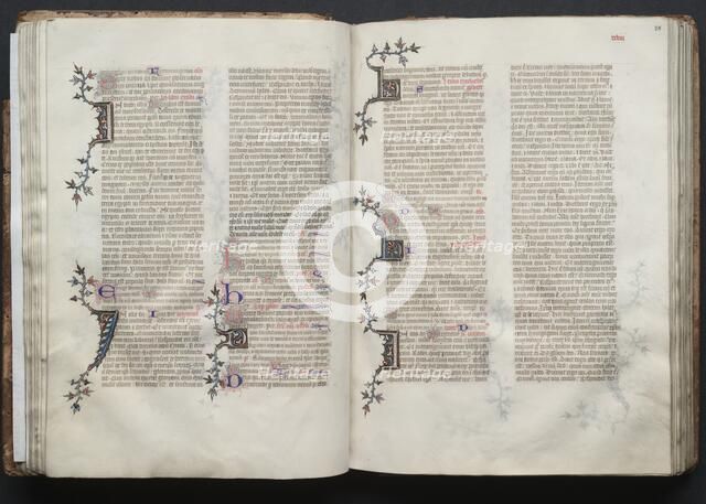 The Gotha Missal: Fol. 38r, Text, c. 1375. Creator: Master of the Boqueteaux (French); Workshop, and.