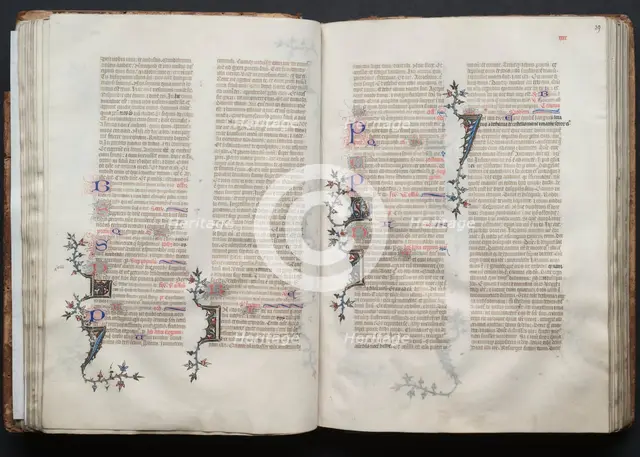 The Gotha Missal: Fol. 39r, Text, c. 1375. Creator: Master of the Boqueteaux (French); Workshop, and.