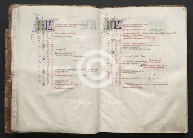 The Gotha Missal: Fol. 7r, Text , c. 1375. Creator: Master of the Boqueteaux (French); Workshop, and.