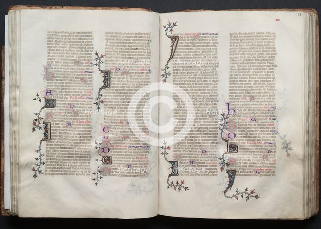 The Gotha Missal: Fol. 40v, Text, c. 1375. Creator: Master of the Boqueteaux (French); Workshop, and.