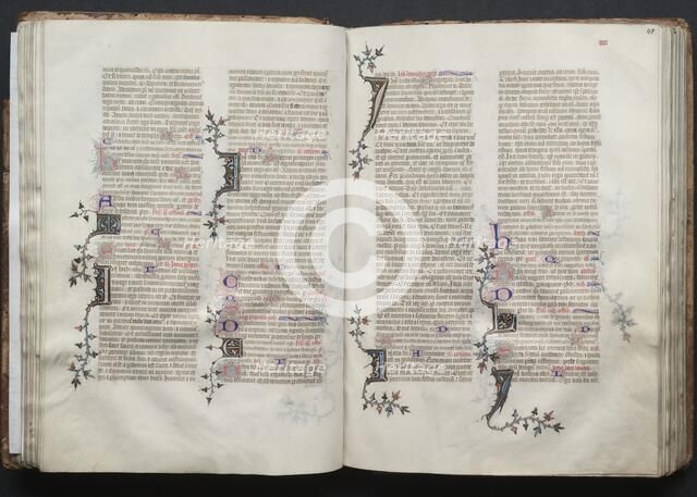 The Gotha Missal: Fol. 40v, Text, c. 1375. Creator: Master of the Boqueteaux (French); Workshop, and.