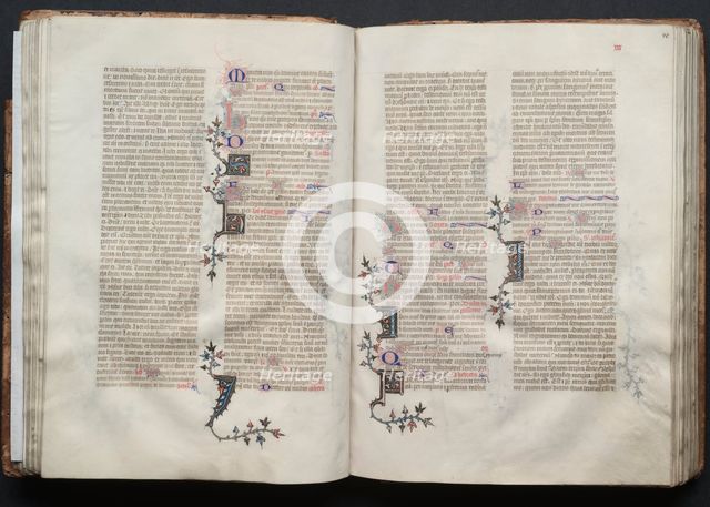 The Gotha Missal: Fol. 40r, Text, c. 1375. Creator: Master of the Boqueteaux (French); Workshop, and.
