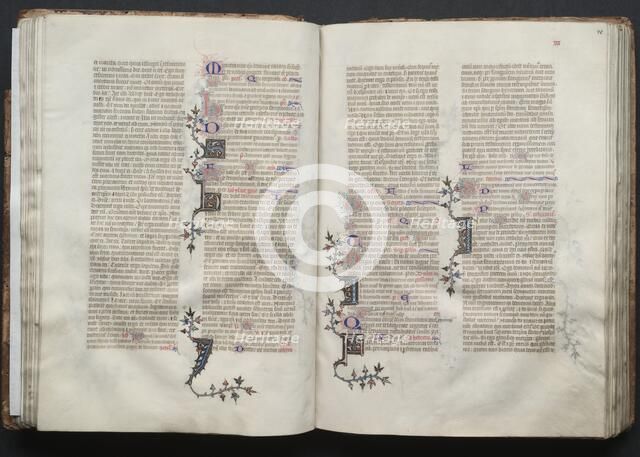 The Gotha Missal: Fol. 40r, Text, c. 1375. Creator: Master of the Boqueteaux (French); Workshop, and.