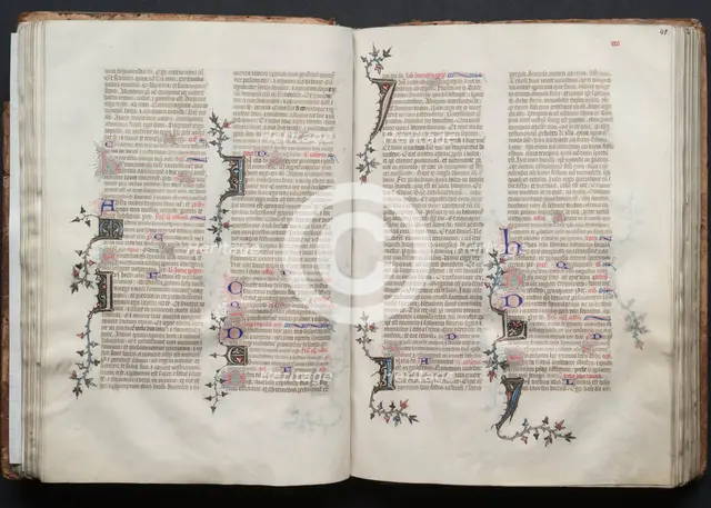 The Gotha Missal: Fol. 41r, Text, c. 1375. Creator: Master of the Boqueteaux (French); Workshop, and.