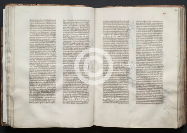 The Gotha Missal: Fol. 44v, Text, c. 1375. Creator: Master of the Boqueteaux (French); Workshop, and.