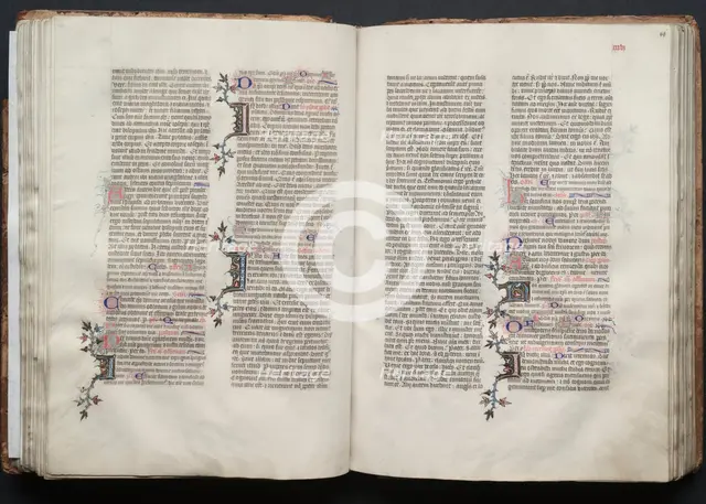 The Gotha Missal: Fol. 45v, Text, c. 1375. Creator: Master of the Boqueteaux (French); Workshop, and.