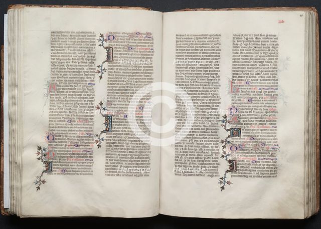 The Gotha Missal: Fol. 45v, Text, c. 1375. Creator: Master of the Boqueteaux (French); Workshop, and.