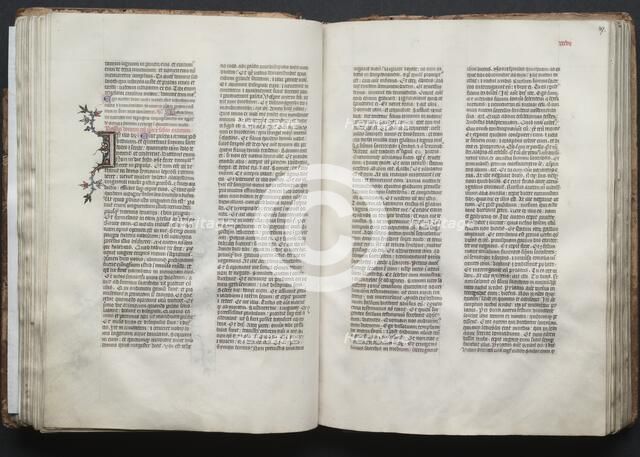 The Gotha Missal: Fol. 46v, Text, c. 1375. Creator: Master of the Boqueteaux (French); Workshop, and.