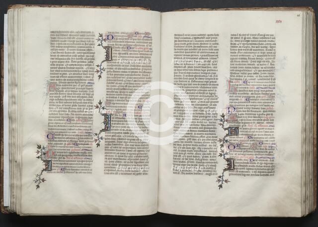 The Gotha Missal: Fol. 46r, Text, c. 1375. Creator: Master of the Boqueteaux (French); Workshop, and.