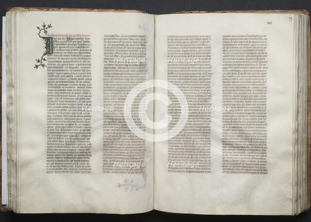 The Gotha Missal: Fol. 48v, Text, c. 1375. Creator: Master of the Boqueteaux (French); Workshop, and.