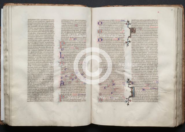 The Gotha Missal: Fol. 49v, Text, c. 1375. Creator: Master of the Boqueteaux (French); Workshop, and.