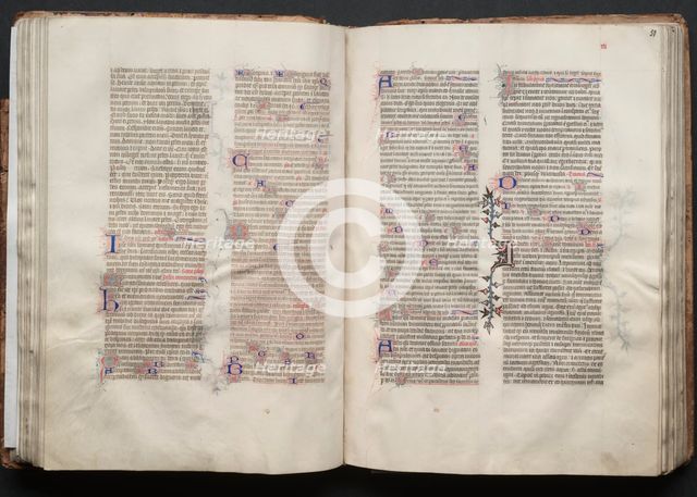 The Gotha Missal: Fol. 50v, Text, c. 1375. Creator: Master of the Boqueteaux (French); Workshop, and.