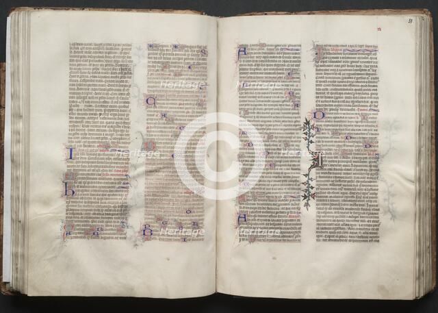 The Gotha Missal: Fol. 50v, Text, c. 1375. Creator: Master of the Boqueteaux (French); Workshop, and.