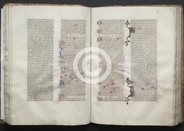 The Gotha Missal: Fol. 50r, Text, c. 1375. Creator: Master of the Boqueteaux (French); Workshop, and.