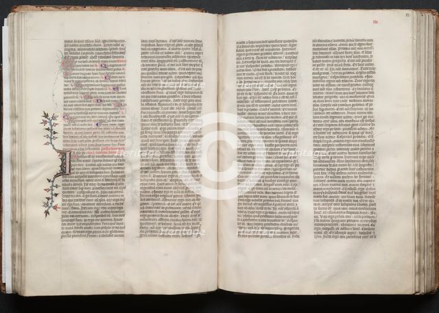 The Gotha Missal: Fol. 51v, Text, c. 1375. Creator: Master of the Boqueteaux (French); Workshop, and.