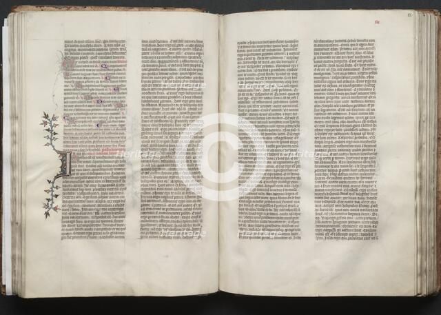 The Gotha Missal: Fol. 51v, Text, c. 1375. Creator: Master of the Boqueteaux (French); Workshop, and.