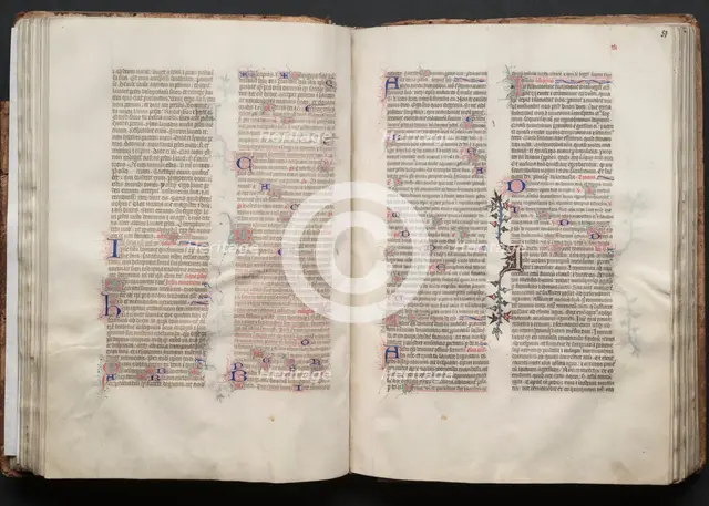 The Gotha Missal: Fol. 51r, Text, c. 1375. Creator: Master of the Boqueteaux (French); Workshop, and.