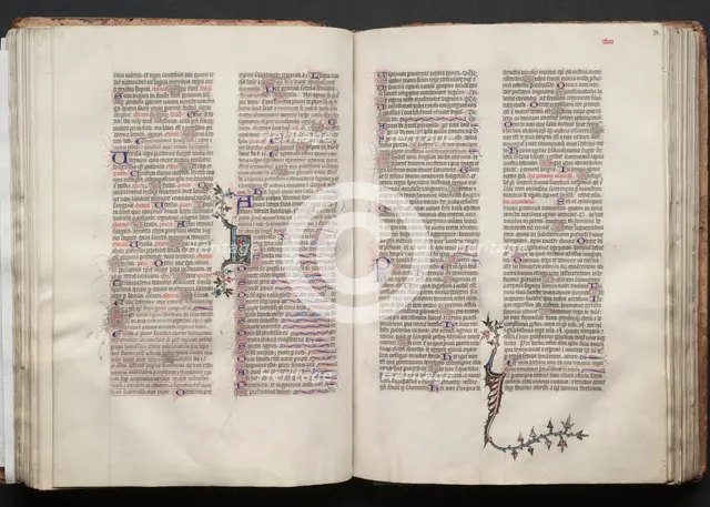 The Gotha Missal: Fol. 53v, Text, c. 1375. Creator: Master of the Boqueteaux (French); Workshop, and.