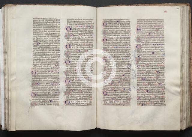 The Gotha Missal: Fol. 53r, Text, c. 1375. Creator: Master of the Boqueteaux (French); Workshop, and.