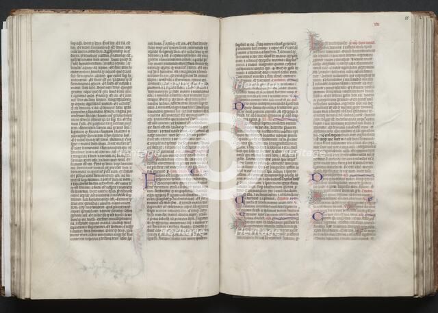 The Gotha Missal: Fol. 54v, Text, c. 1375. Creator: Master of the Boqueteaux (French); Workshop, and.