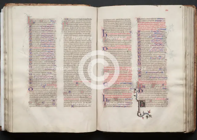 The Gotha Missal: Fol. 55v, Text, c. 1375. Creator: Master of the Boqueteaux (French); Workshop, and.