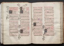 The Gotha Missal: Fol. 57v, Text, c. 1375. Creator: Master of the Boqueteaux (French); Workshop, and