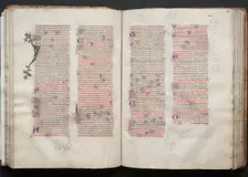 The Gotha Missal: Fol. 57r, Text, c. 1375. Creator: Master of the Boqueteaux (French); Workshop, and