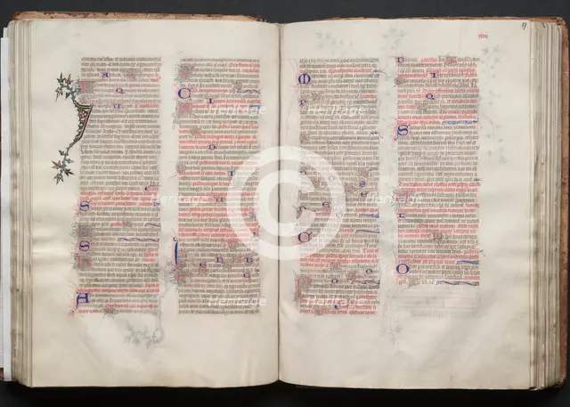 The Gotha Missal: Fol. 57r, Text, c. 1375. Creator: Master of the Boqueteaux (French); Workshop, and.