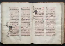 The Gotha Missal: Fol. 58v, Text, c. 1375. Creator: Master of the Boqueteaux (French); Workshop, and