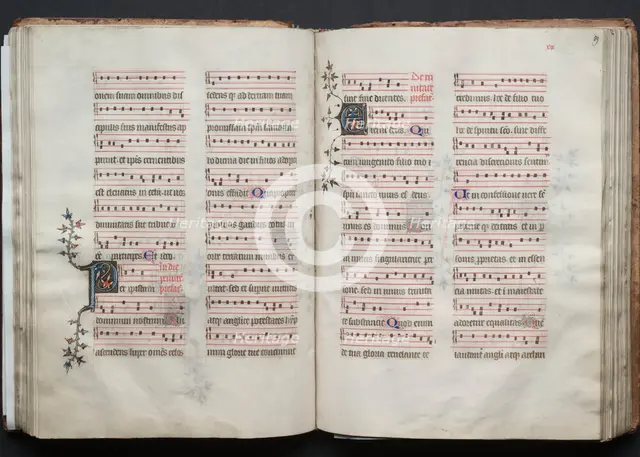 The Gotha Missal: Fol. 58v, Text, c. 1375. Creator: Master of the Boqueteaux (French); Workshop, and.
