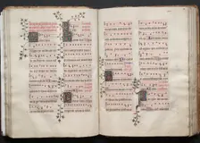 The Gotha Missal: Fol. 58r, Text, c. 1375. Creator: Master of the Boqueteaux (French); Workshop, and