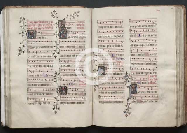 The Gotha Missal: Fol. 58r, Text, c. 1375. Creator: Master of the Boqueteaux (French); Workshop, and.