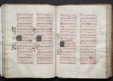 The Gotha Missal: Fol. 59v, Text, c. 1375. Creator: Master of the Boqueteaux (French); Workshop, and