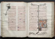 The Gotha Missal: Fol. 60v, Text, c. 1375. Creator: Master of the Boqueteaux (French); Workshop, and