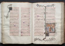 The Gotha Missal: Fol. 60v, Text, c. 1375. Creator: Master of the Boqueteaux (French); Workshop, and