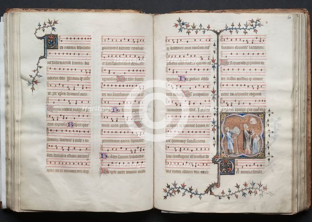 The Gotha Missal: Fol. 60v, Text, c. 1375. Creator: Master of the Boqueteaux (French); Workshop, and.