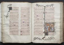 The Gotha Missal: Fol. 60v, Text, c. 1375. Creator: Master of the Boqueteaux (French); Workshop, and