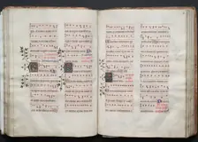 The Gotha Missal: Fol. 60r, Text, c. 1375. Creator: Master of the Boqueteaux (French); Workshop, and