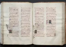The Gotha Missal: Fol. 61v, Text, c. 1375. Creator: Master of the Boqueteaux (French); Workshop, and